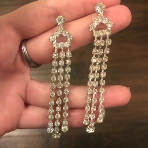 Silver dangly earrings
